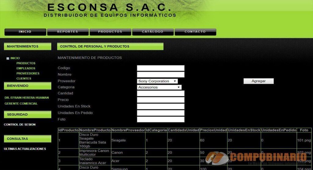 SISTEMA DE GESTION DE VENTAS Y COMPRAS