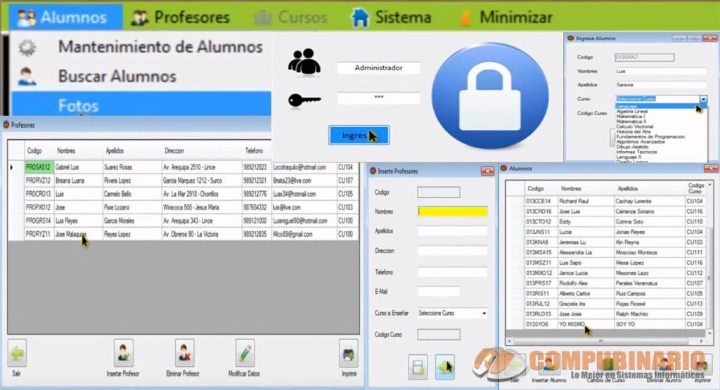 Sistema de Matriculas de Colegio