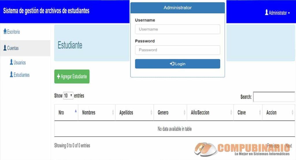 Sistema de Gestion de Archivos de Estudiantes