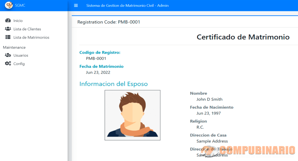 Sistema de Gestion de Matrimonios Civiles