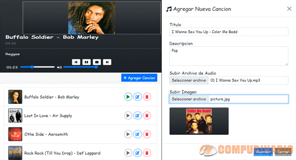 Sistema de Reproductor de Musica en Linea