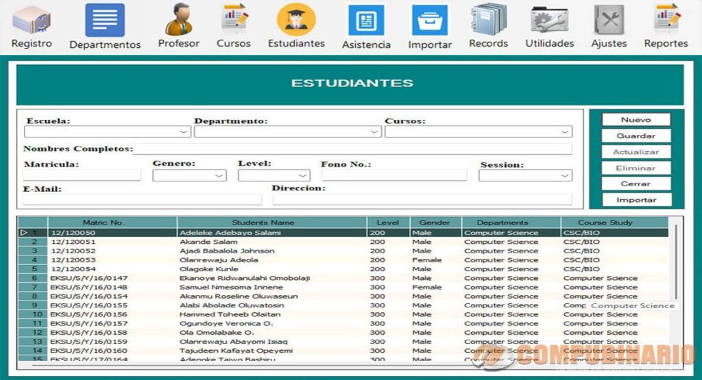 Sistema de Colegio