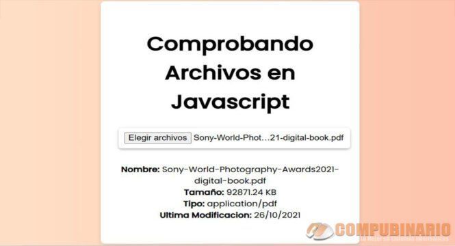 Comprobando Archivos en Javascript