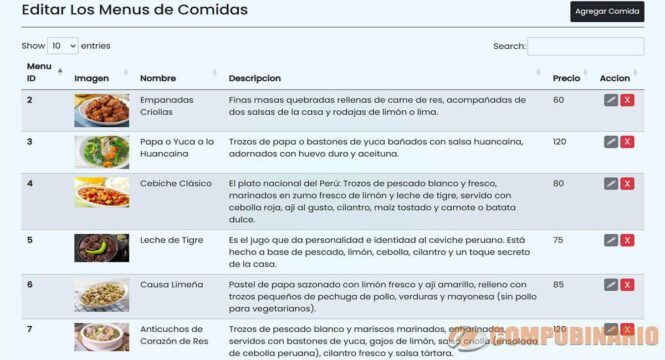Sistema Web de Restaurantes
