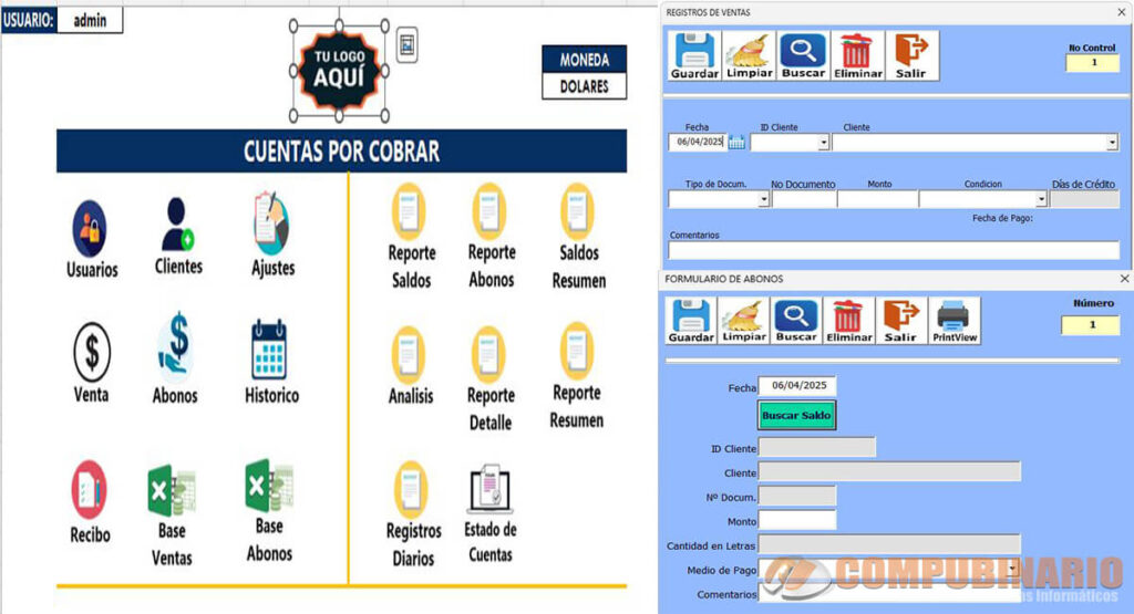 Sistema de Cuentas por Cobrar en Excel