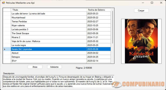 Sistema de Peliculas en C Sharp con API de TMDB