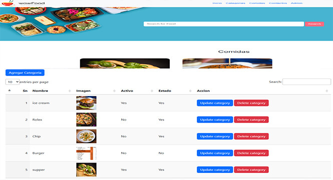 Sistema de pedidos de comida en línea en PHP y MySQL